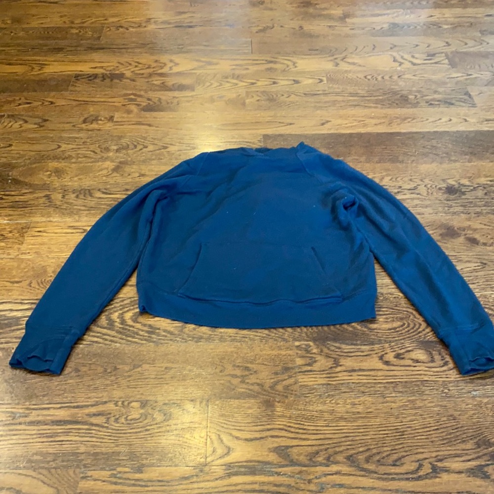 Athleta Girl Cropped Sweatshirt (Size 12 for Girls) - Peacock Color
